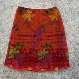 Vintage Y2K April Why Not Skirt L Boho Hippie Festival Tropical Vacation Artsy
